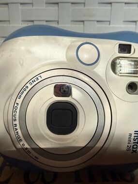 Instax Mini Instant Camera - Cream & Black with Yellow Accent